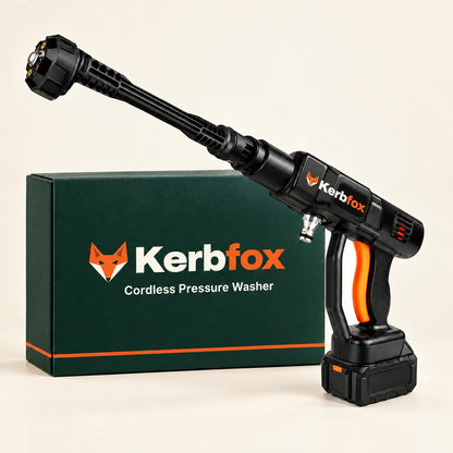 Kerbfox AquaRover cordless pressure washer with its Kerbfox box