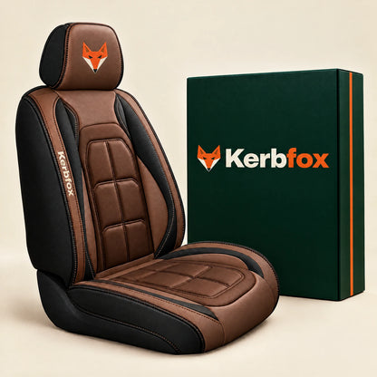 Kerbfox Heritage faux leather car seat cover in Brown – 1 front seat