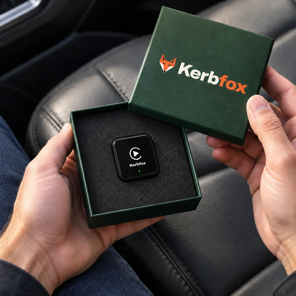 Kerbfox DashLink wireless CarPlay adapter unboxed