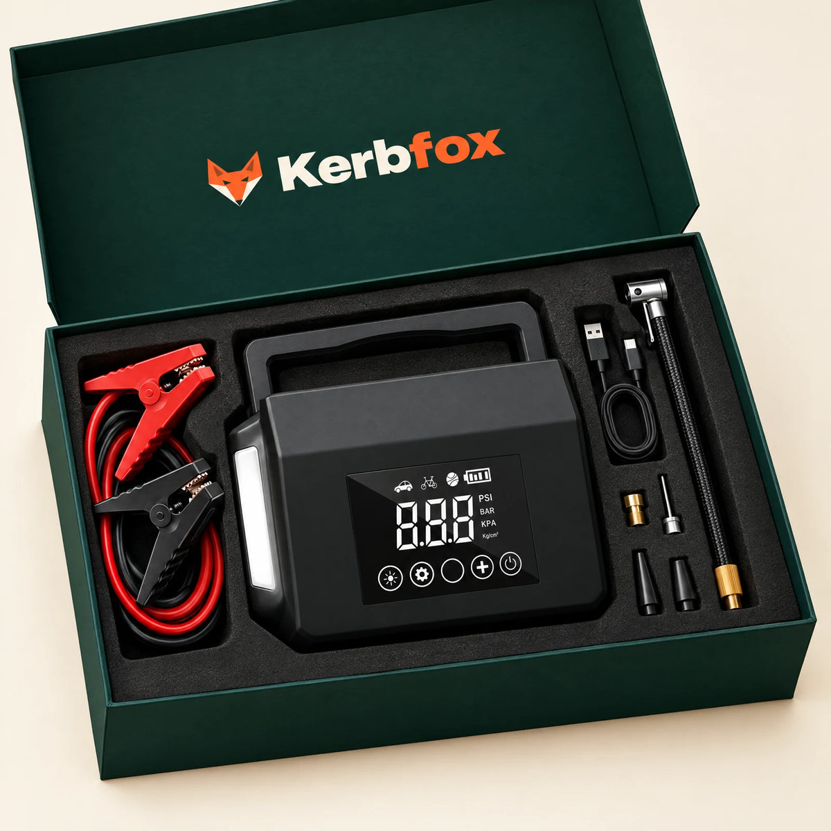 Kerbfox Revive Max jump starter kit unboxed