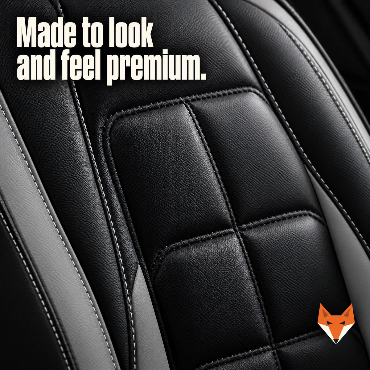 Close-up of the quilted stitching on Kerbfox Heritage seat covers