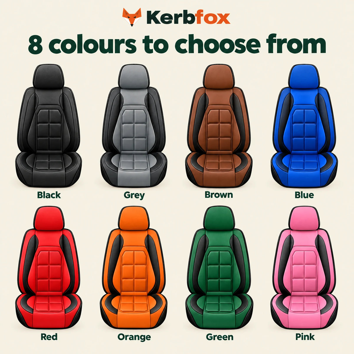 Kerbfox Heritage seat covers in 8 colours