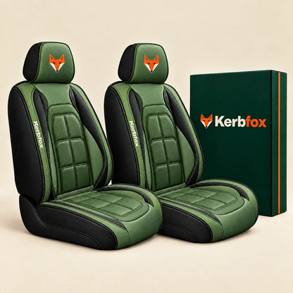 Kerbfox Heritage faux leather car seat cover in Green – 2 front seats