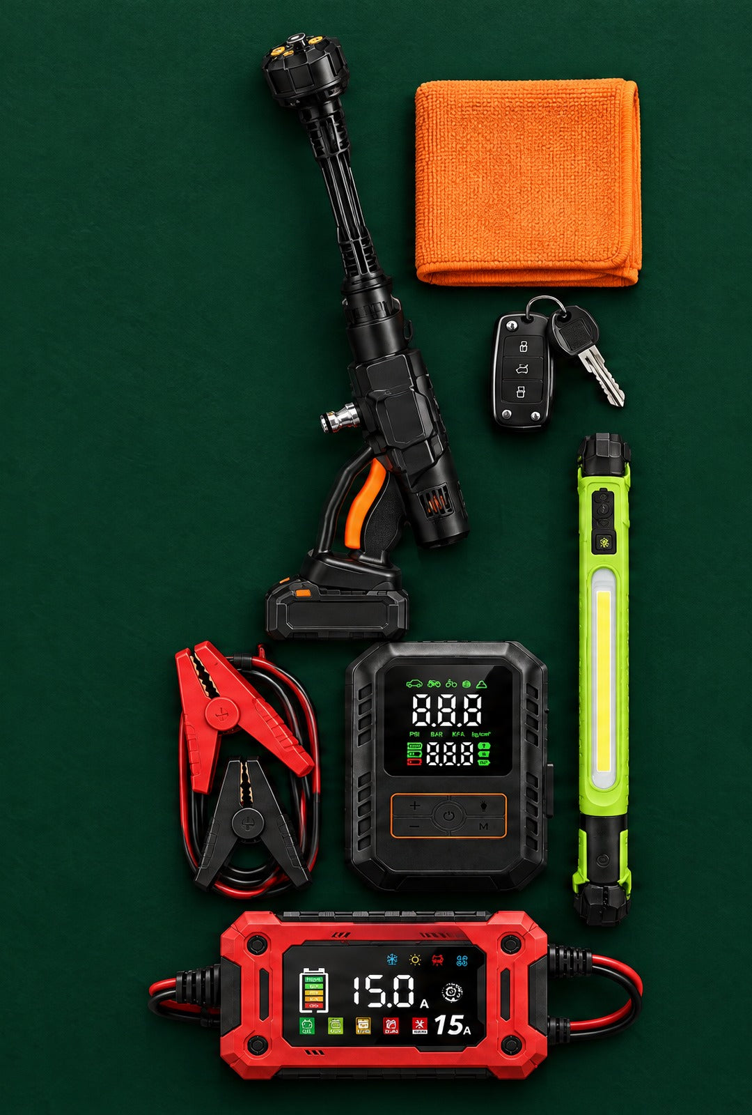 The Kerbfox car kit range on green
