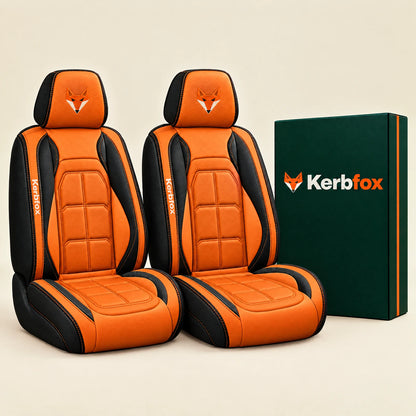 Kerbfox Heritage faux leather car seat cover in Orange – 2 front seats