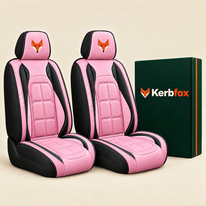 Kerbfox Heritage faux leather car seat cover in Pink – 2 front seats